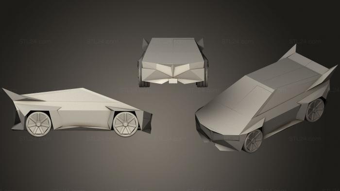 Автомобили и транспорт (Tesla Cybercar TT, CARS_0319) 3D модель для ЧПУ станка